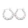 Non-Tarnish Bamboo Joint 304 Stainless Steel Hoop Earrings for Women EJEW-G388-01P-1