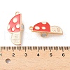 Alloy Red Enamel Split Pendants PALLOY-V006-02G-3