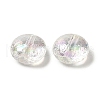 Transparent UV Plating Rainbow Iridescent Acrylic Beads OACR-A021-07-2