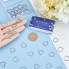 SUNNYCLUE 50Pcs 304 Stainless Steel Linking Ring STAS-SC0007-50-3