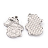 304 Stainless Steel Pendants STAS-O145-37P-2