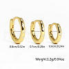 3 Pairs 925 Sterling Silver Cubic Zirconia Hoop Earrings ZD9822-7-2