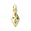 Brass Micro Pave Cubic Zirconia Pendants KK-H475-23G-02-1