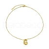 Ion Plating(IP) Initial Letter 304 Stainless Steel Pendant Necklaces NJEW-R265-05G-G-2