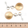 Round Brass Dangle Stud Earrings for Women EJEW-U055-24GP-3