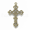 Tibetan Style Alloy Pendants with Jump Rings TIBEP-R346-22AB-NR-3