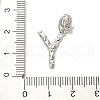Rack Plating Brass Micro Pave Cubic Zirconia European Dangle Charms KK-L210-015P-Y-3