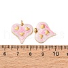 304 Stainless Steel Enamel Pendants STAS-U061-41G-01-3