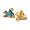 304 Stainless Steel Enamel Pendants STAS-Q363-01A-G-2