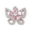 Brass Micro Pave Clear Cubic Zirconia Charms KK-G499-08P-1