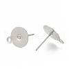 Non-Tarnish 304 Stainless Steel Stud Earring Settings X-STAS-T031-19-10mm-2