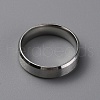 Matte Style 304 Stainless Steel Wide Band Finger Rings for Women Men RJEW-WH0009-14D-P-2