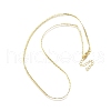 2MM Brass Flat Snake Chain Necklaces NJEW-M108-22G-3