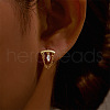 Horse Eye 925 Sterling Silver Micro Pave Clear Cubic Zirconia Cartilage Earrings with Chain FS-WGA2317-01-1