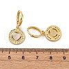 Heart with Flat Round Brass Micro Pave Clear Cubic Zirconia Hoop Earrings KK-D363-11A-G-3