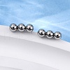 Tarnish Resistant 201 Stainless Steel Beaded Horizontal Bar Stud Earrings with 316 Stainless Steel Pin for Women STAS-K238-01P-6