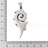 Retro 304 Stainless Steel Big Pendants STAS-I205-27AS-3