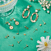 Beebeecraft 20Pcs Flat Round Brass Stud Earring Findings KK-BBC0013-96A-4