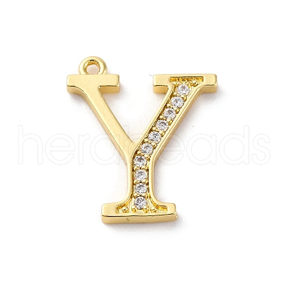 Rack Plating Brass Micro Pave Cubic Zirconia Pendant KK-H449-76G-14-1