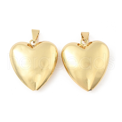 Heart Brass Pendants KK-M327-04A-G-1