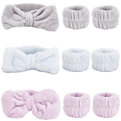 CREATCABIN 3 Sets 3 Colors Multi-functional Hair Accessories Set for Women OHAR-CN0001-01-1