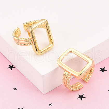 Brass Cuff Rings for Men Women KK-T074-27G-1