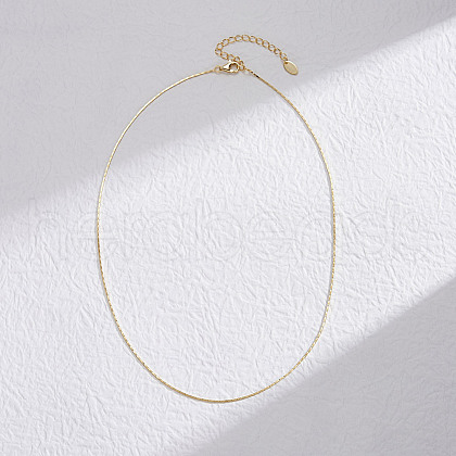 925 Sterling Silver Cardano Chain Necklaces for Women NJEW-H048-06G-1
