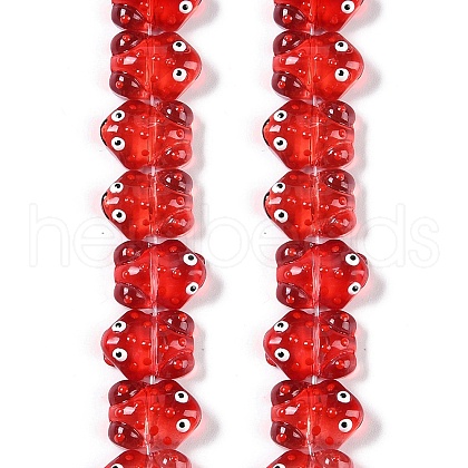 Transparent Glass Enamel Beads Strands GLAA-B021-05D-1