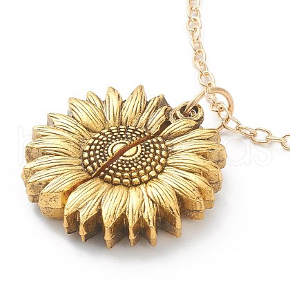 Openable Alloy Pendant Necklaces NJEW-M186-01AGP-1