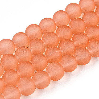 Transparent Glass Bead Strands GLAA-S031-10mm-33-1-1