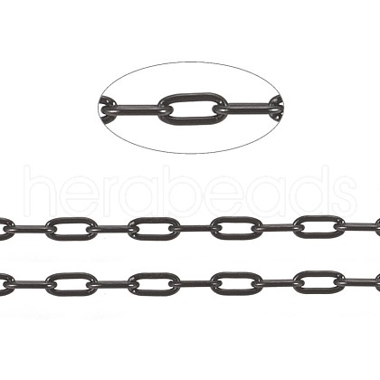 304 Stainless Steel Paperclip Chains CHS-F010-01A-B-1