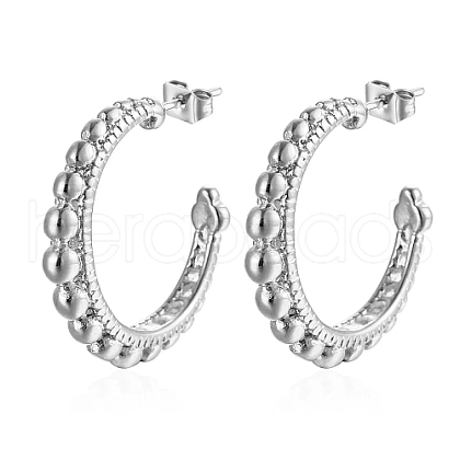 Non-Tarnish 304 Stainless Steel Stud Earrings QB0948-1-1
