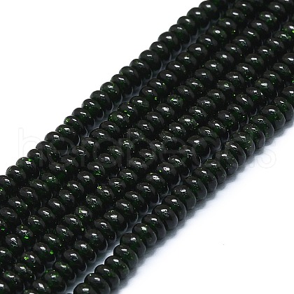 Synthetic Green Goldstone Beads Strands G-K245-B11-01-1