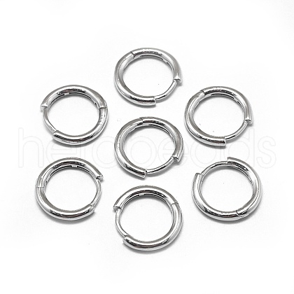 Anti-Tarnish Rhodium Plated 925 Sterling Silver Hoop Earrings STER-L057-077A-1
