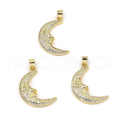 Rack Plating Real 18K Gold Plated Brass Pendants KK-B077-28G-1