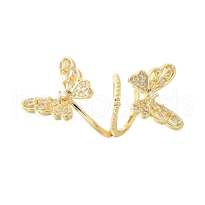 Brass Micro Pave Cubic Zirconia Pendants KK-V008-29G-1
