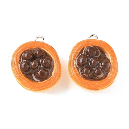 Opaque Resin Pendants RESI-G107-03B-1