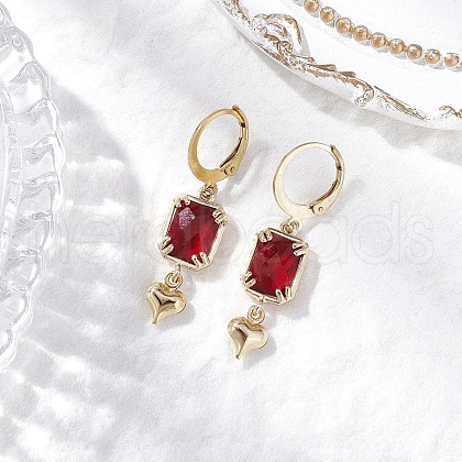 Glass Leverback Earrings EJEW-JE06397-04-1