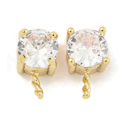 Brass with Cubic Zirconia Peg Bails KK-Q820-01G-1