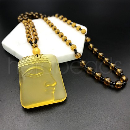 Glass Pendant Necklaces FS-WGCA90F-03-1
