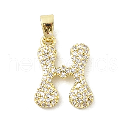 Brass Micro Pave Cubic Zirconia Pendants ZIRC-C012-01G-08-1