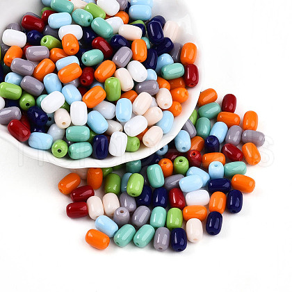 Opaque Colours Glass Seed Beads SEED-N007-P6x9mm-B01-1