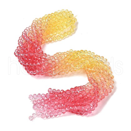 Transparent Painted Glass Beads Strands X1-DGLA-A034-T8mm-A07-1