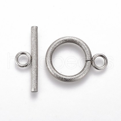 Tarnish Resistant 304 Stainless Steel Toggle Clasps X-STAS-P248-03P-1