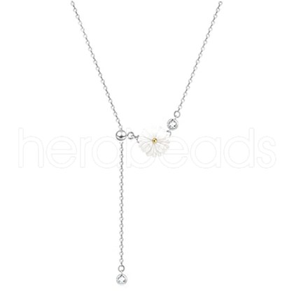 925 Sterling Silver Lariat Necklaces NJEW-BB47991-A-1