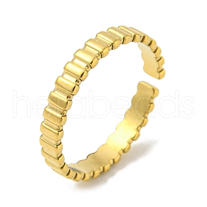 304 Stainless Steel Open Cuff Ring RJEW-C067-28G-1
