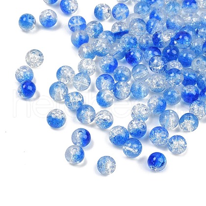 Transparent Crackle Glass Beads GLAA-XCP0001-62-8mm-1