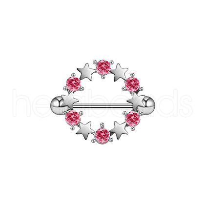 304 and 316 Surgical Stainless Steel Nipple Rings WGB4D52-15-1