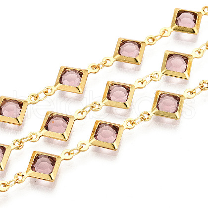 Brass Rhombus Link Chains CHC-N023-08B-G-1