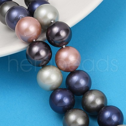 Grade A Shell Pearl Beads Strands PEAR-XCP0001-13A-1